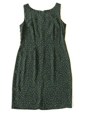 R&K Originals Green Blue Polka Dot Tent Shift A-Line Tunic Tank Sun Dress Size 8