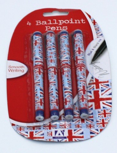 Stationery Set A4 Ruled Notebook 4 Ballpoint Pens & Large Barrel Pencil Case Set - Picture 5 of 10
