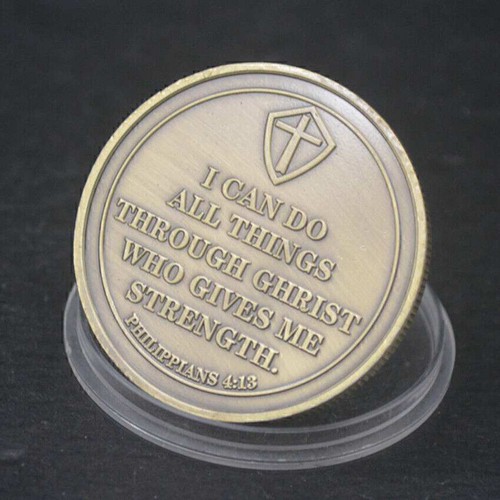 Moneda de desafío 4:13 La tarea por delante puedo hacer todas las cosas templario filipenses - Imagen 5 de 6