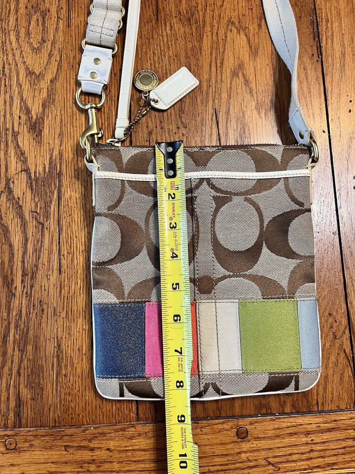 COACH PATCHWORK LEATHER & CANVAS DUFFLE HANDBAG C… - image 10