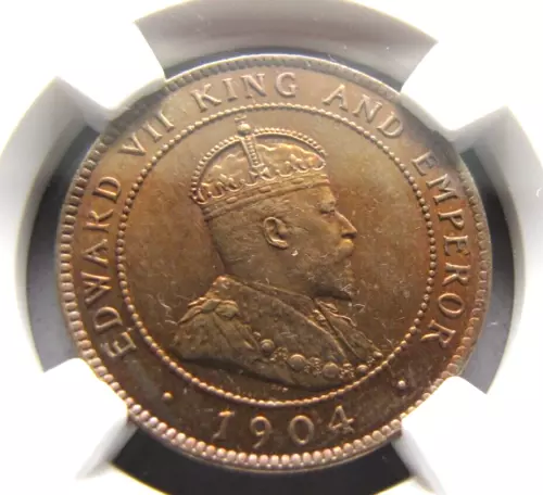 Jamaica KM23 Penny 1904 NGC MS 63. Ex-Rudman. Very rare grade !