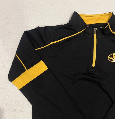 Colosseum Mizzou Missouri Tigers Black 1/4 Zip Boys Pullover Youth Large - Picture 4 of 7