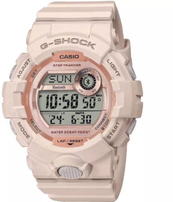 Women Casio G-Shock Pink Rose Gold Bluetooth Digital Watch