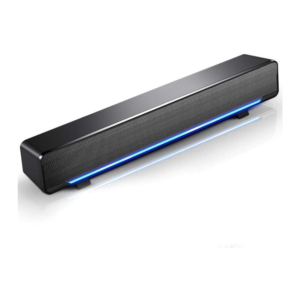 Soundbar USB Powered Sound Bar Speakers for Computer Desktop Laptop PC Black-image