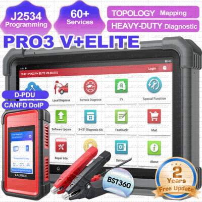 2025 LAUNCH X431 PRO3S+ ELITE V+5.0 PRO5 Car Diagnostic Tool J2534 Programming