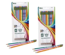 Ticonderoga 10-Pack Premium Wood Striped #2 Pencil LOT OF TWO (2)! TOTAL OF 20!