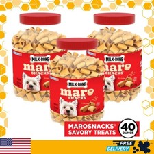 Milk-Bone MaroSnacks Small Dog Treats With Bone Marrow and Calcium 40 oz, Pack 3