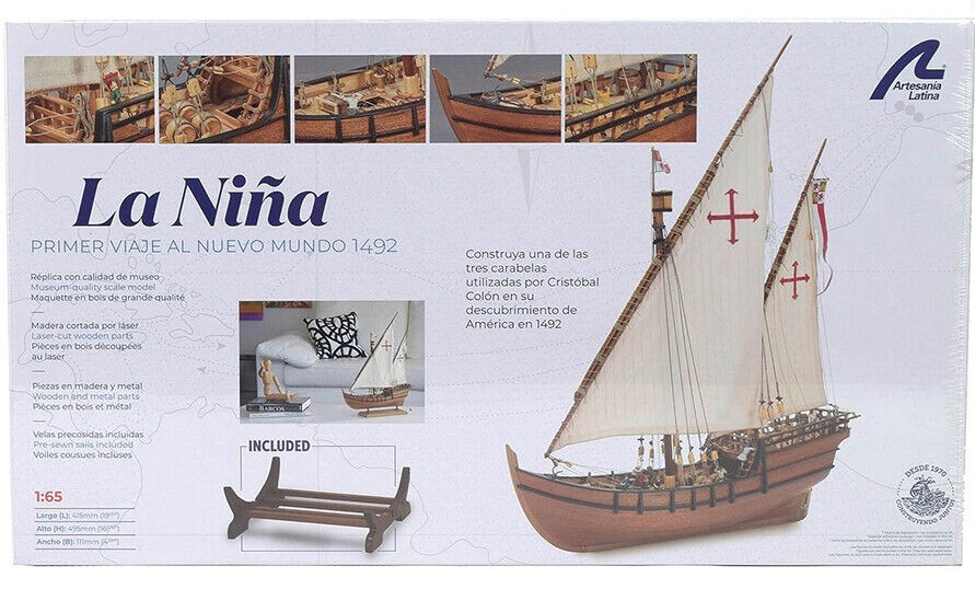 Деревянная модель лодки Artesania Latina 1492 La Nina Caravel в масштабе 165 Набор для кораблестроения 22410 23690₽