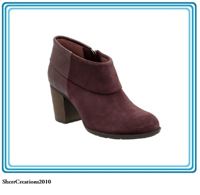 clarks aubergine ankle boots