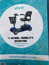 Vive 4 Wheel Electric Powered Heavy Duty Compact Wheelchair Device - Blue