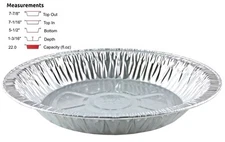 Handi-Foil 8" Extra-Deep Aluminum Foil Pie Pan -Disposable Tin Plates HFA # 4005