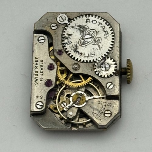 20.5mm Running Rotary Maximus Cal 54 Tank Watch Movement Manual Wind PARTS - Picture 11 of 21