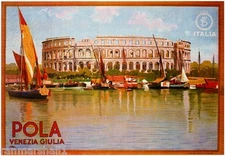 Pola Venezia Italy Vintage European Travel Advertisement Poster Picture Print