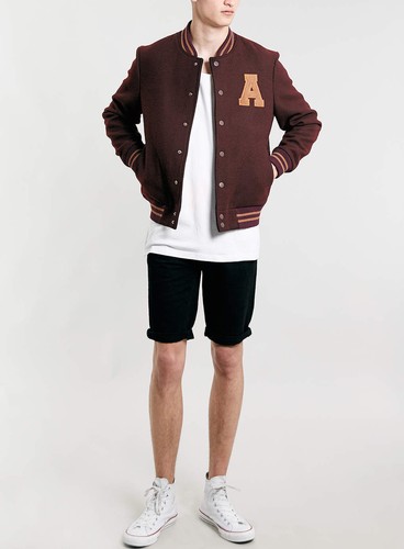 Brand New Topman Large Burgundy Wool 