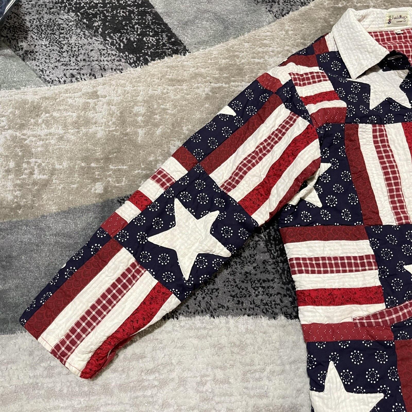 VTG Patch Magic Jacket Reversible Quilted Women X… - image 10