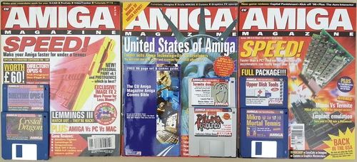 (3) CU Amiga Magazines w/Disks ©1995-6 Directory Opus 4 Upper Disk Tools Termite