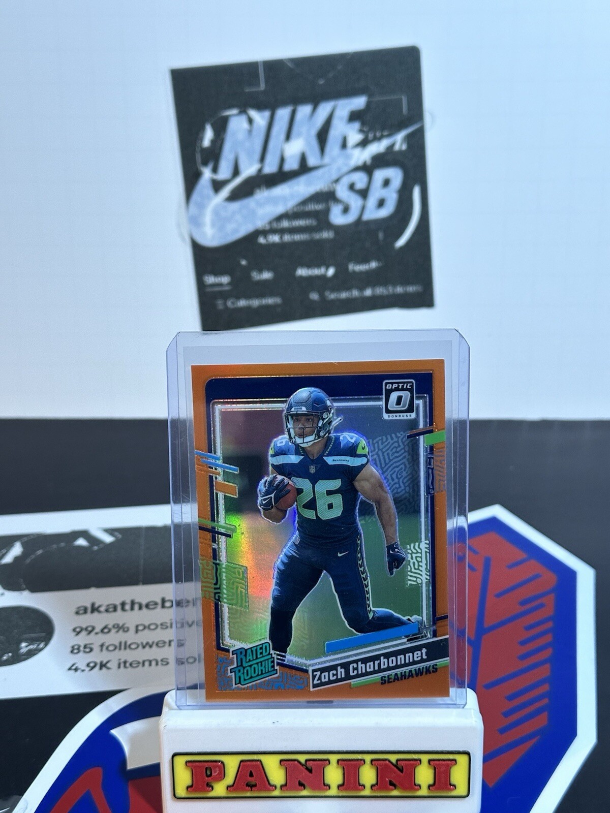 2023 donruss optic zach charbonnet #294 Orange Prizm RC /249