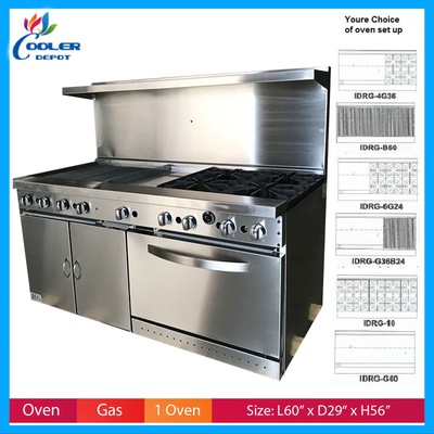 Oven Range 60 Griddle Single Oven Commercial Stove Top Nsf Usa