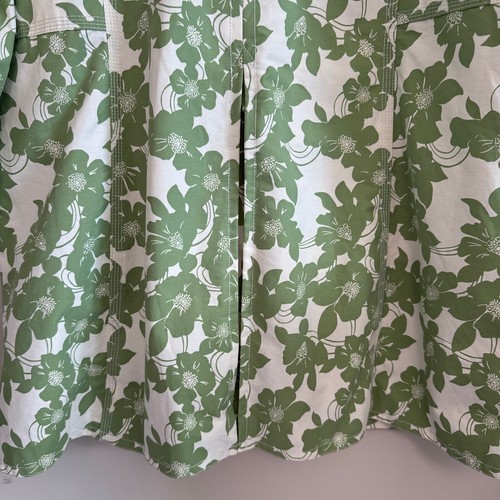 EDDIE BAUER Waterproof Trench Coat Women's Size XL Spring Ivory Green Floral NWT - Picture 7 of 16