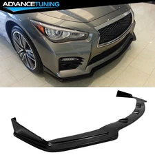 Fits 14-17 Infiniti Q50 Q50S Sport 1PC Front Bumper Lip Bottom Chin Spoiler - PU