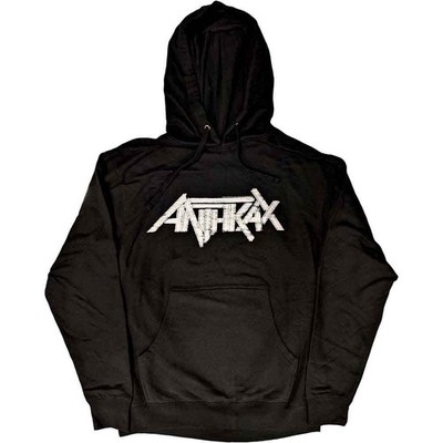 Anthrax Kapuzenpullover Band Logo Nue offiziell Unisex Schwarz Pullover