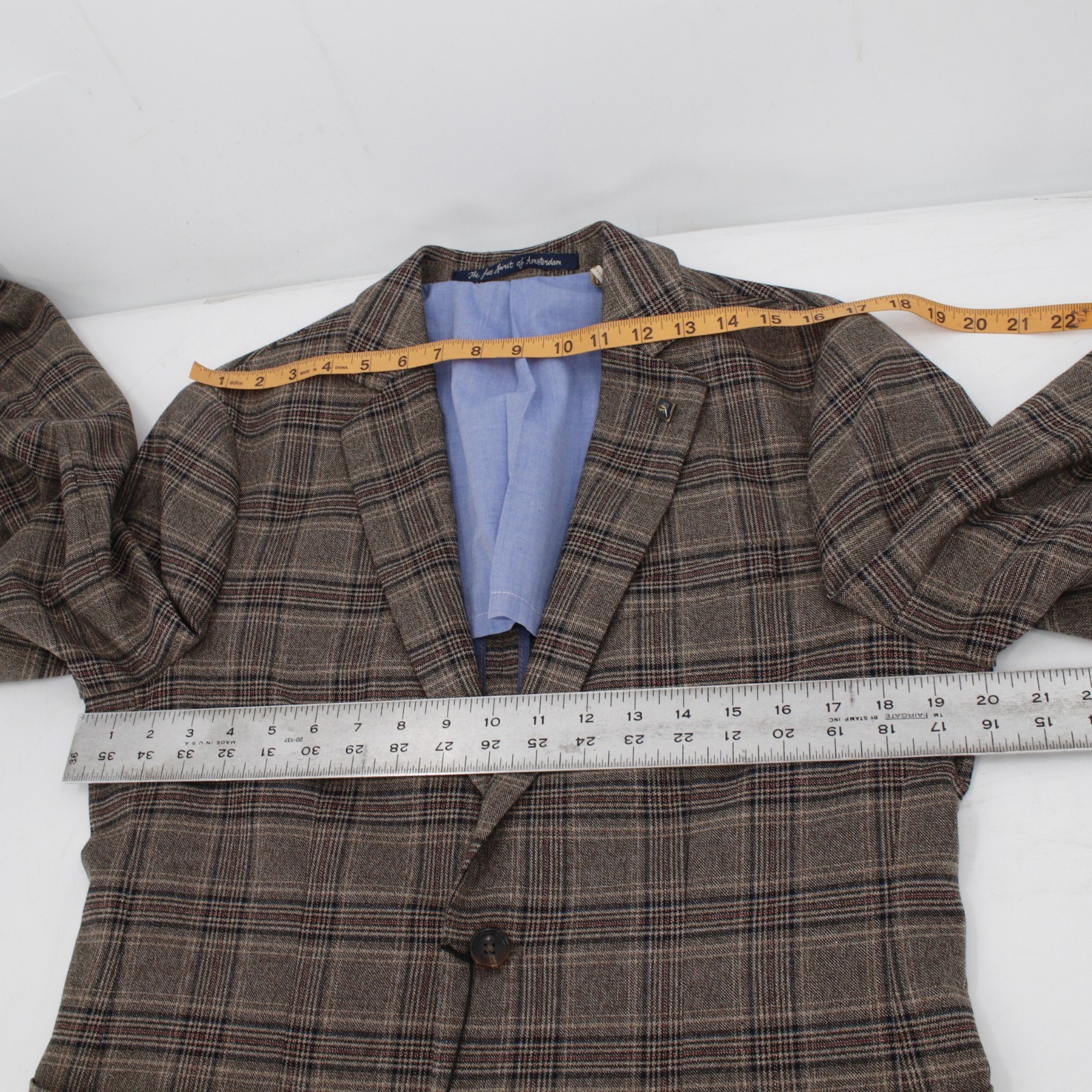 NWT Scotch soda Sport coat Mens medium unstructured half lined lightweight plaid