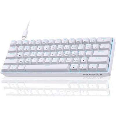 Gaming Tastatur Mechanisch Blue Switch 60 Retro Weiß