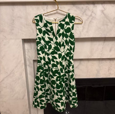 Kate Spade New York High End Dress Green Flowers Fit and Flair size 2