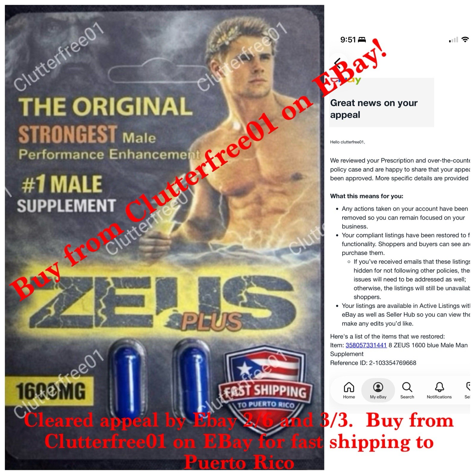 14 ZEUS 1600  Male Suppliment Men 