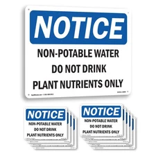 Non OSHA Notice Sign Metal, Plastic, Or Decal - 5 or 10 Pack