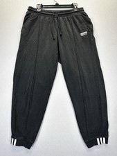 Adidas Originals Women's Black Sweatpants Joggers Size Large Draw String Retro