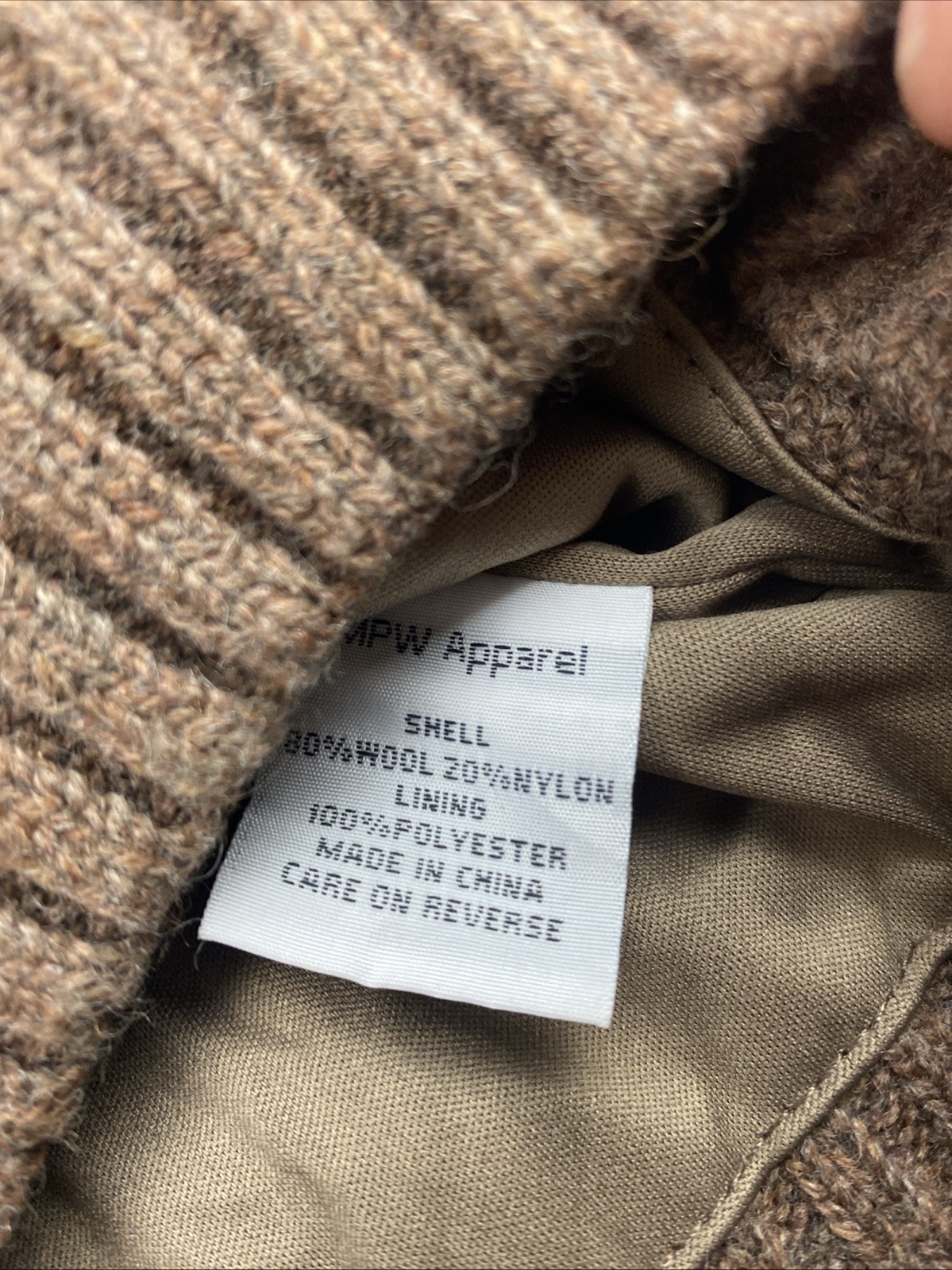 Mack's Prairie Wings Upland Hunting Sweater Size Large 80% Wool Lined - Heavy