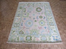 9 x 12 Hand Knotted Lavender Colorful Oushak Oriental Rug G17060