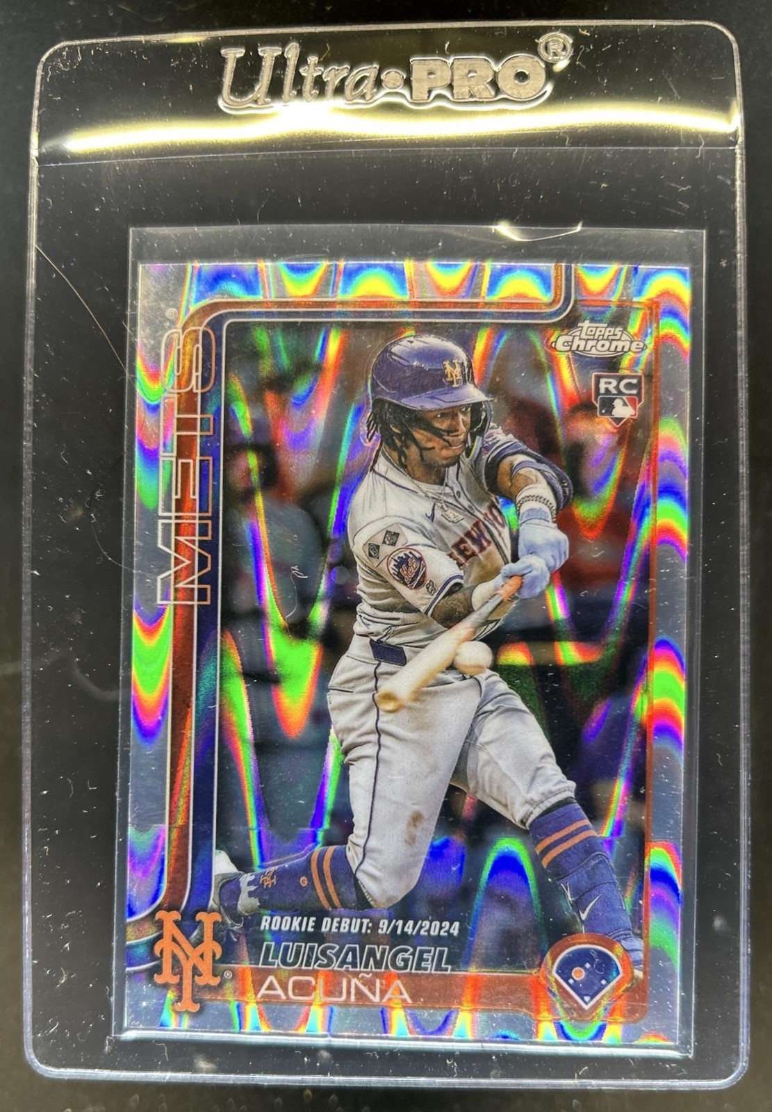 2025 Topps Chrome Update Luisangel Acuna RC RayWave Refractor Rookie #USC53 Mets