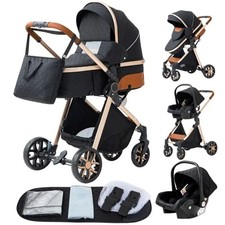 3 in 1 Kombi-Kinderwagen mit Auto-Babyschale  ,Faltbar Buggy