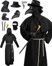 Plague Doctor Costume Halloween Dress-Up Cosplay Steampunk Universal Size