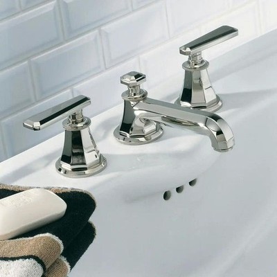THG Paris Tradition with Lever Handles Widespread Lavatory Set with Drain