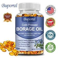 Borage Oil 1000mg - Anti-Aging,Whitening, Hair, Skin, and Nail Health with GLA