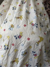 Vintage Disney Mickey Mouse  Friends Crib Fitted Sheet Cotton Blend