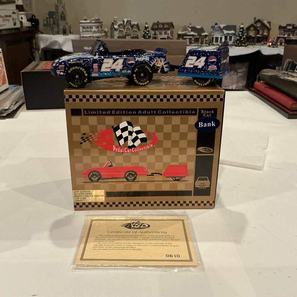 Action Jeff Gordon Star Wars Diecast Pedal Car & Trailer Bank Edición Limitada Foto 4 de 4