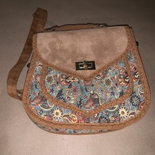 Leather Embroidered BOHO Purse Bag