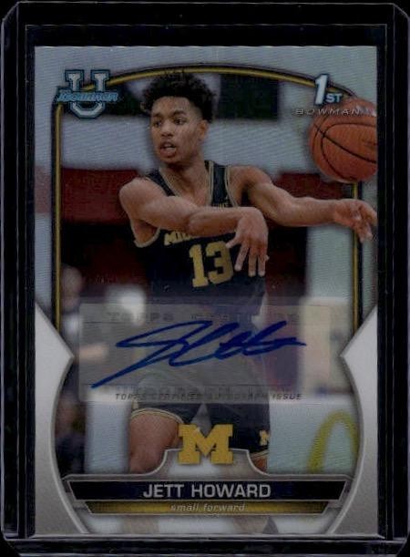 2022-23 Bowman University Chrome #39 Jett Howard Chrome Prospect Autographs