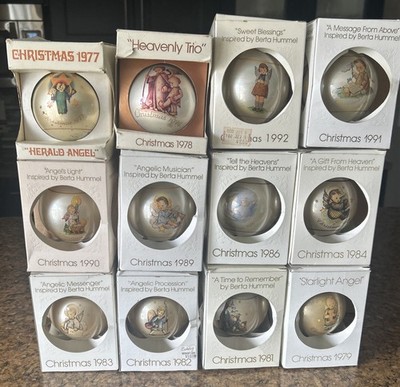 Schmid Christmas Ornaments Limited Edition 1977 1992 Lot 12 Berta Hummel Boxes