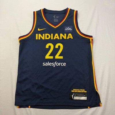 Nike Indiana Fever Jersey Youth Medium Navy Caitlin Clark 22 Explorer Edition