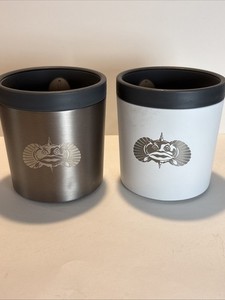 Toadfish Non-Tipping Anchor Can Cooler 12 Oz. Stainless Steel Beer Koozie X2