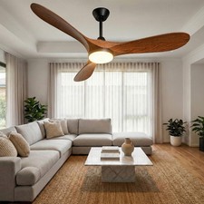 Ceiling Fans with Lights and Remote Control Quiet Noiseless Reversible