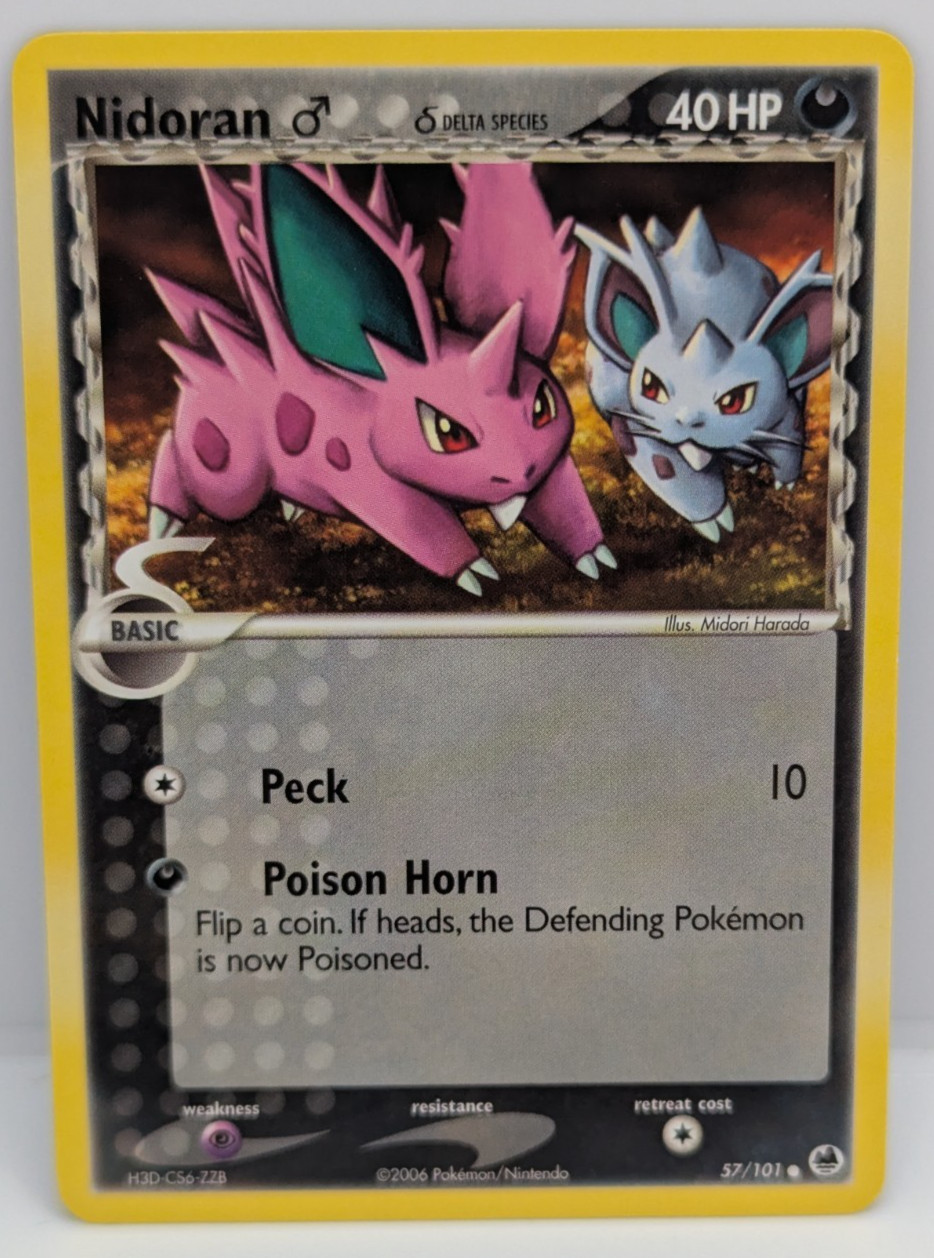 Nidoran M (Delta Species) 57/101 Dragon Frontiers Regular LP Pokemon