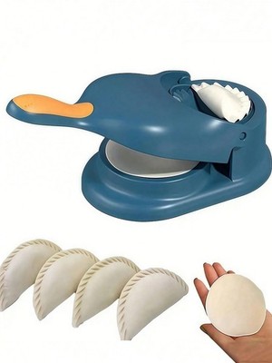 1pc 2-in-1 Dumpling Maker   Manual Dough Press & Wrapper Cutter Kitchen Tool