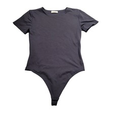 Babaton Contour Crewneck Short Sleeve Bodysuit Black Size Large Classic Aritzia