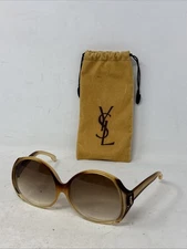 Vintage YVES SAINT LAURENT 7893 Brown Gradient Oversized Sunglasses - 75